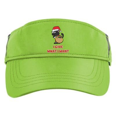 I Give What I Want Santa Cat Christmas Cheer Meaningful Gift Adult Drive Performance Visor