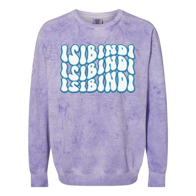 Isibindi Groovy Wavy Style School Spirit Wear Colorblast Crewneck Sweatshirt