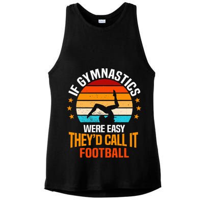 If Gymnastics Were Easy TheyD Call It Football Gymnast Ladies PosiCharge Tri-Blend Wicking Tank