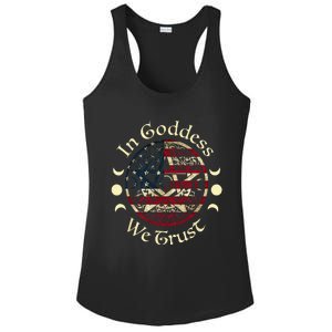 In Goddess We Trust Witch Lover American Flag Ladies PosiCharge Competitor Racerback Tank