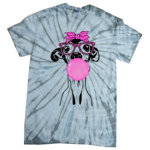 Italian Greyhound with bubble gum bandana glasses Tie-Dye T-Shirt