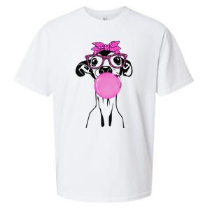 Italian Greyhound with bubble gum bandana glasses Sueded Cloud Jersey T-Shirt