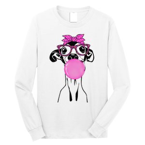 Italian Greyhound with bubble gum bandana glasses Long Sleeve Shirt