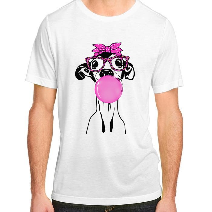 Italian Greyhound with bubble gum bandana glasses Adult ChromaSoft Performance T-Shirt