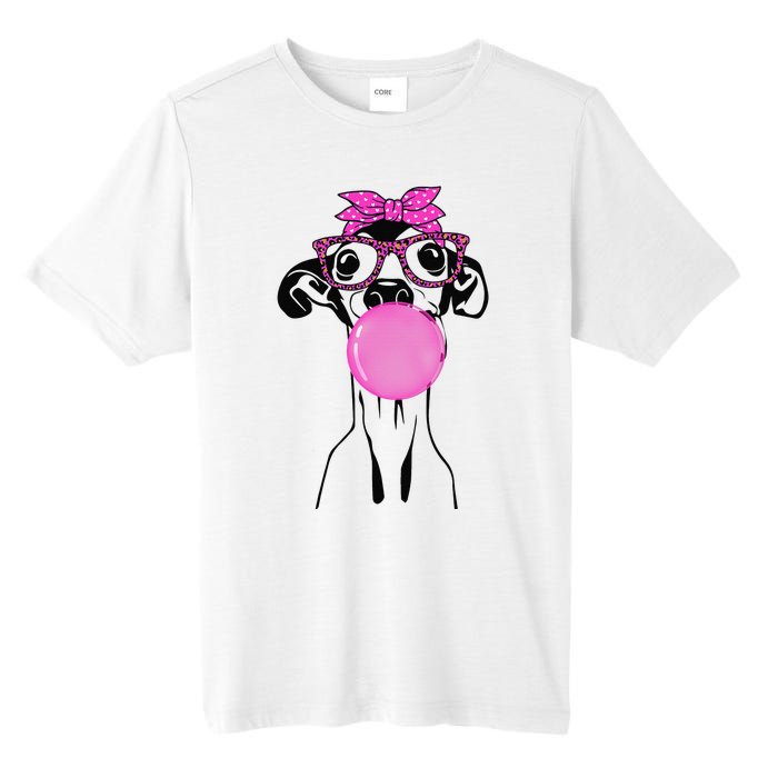 Italian Greyhound with bubble gum bandana glasses Tall Fusion ChromaSoft Performance T-Shirt