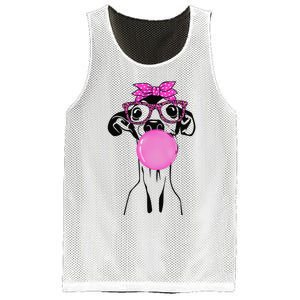 Italian Greyhound with bubble gum bandana glasses Mesh Reversible Basketball Jersey Tank