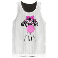 Italian Greyhound with bubble gum bandana glasses Mesh Reversible Basketball Jersey Tank