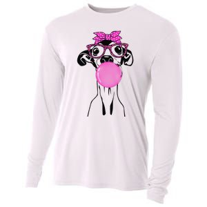 Italian Greyhound with bubble gum bandana glasses Cooling Performance Long Sleeve Crew