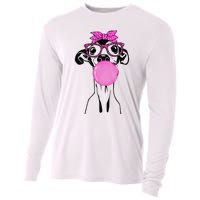 Italian Greyhound with bubble gum bandana glasses Cooling Performance Long Sleeve Crew