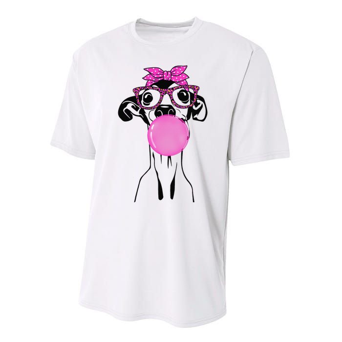 Italian Greyhound with bubble gum bandana glasses Performance Sprint T-Shirt