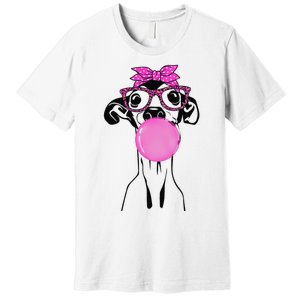 Italian Greyhound with bubble gum bandana glasses Premium T-Shirt