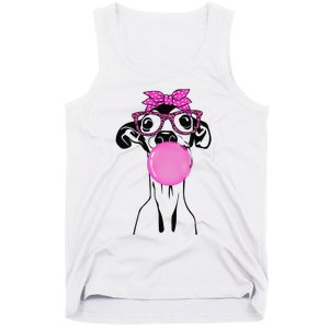 Italian Greyhound with bubble gum bandana glasses Tank Top