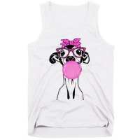 Italian Greyhound with bubble gum bandana glasses Tank Top