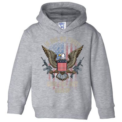 In God We Trust Guns Are Just Backup American Flag Toddler Hoodie