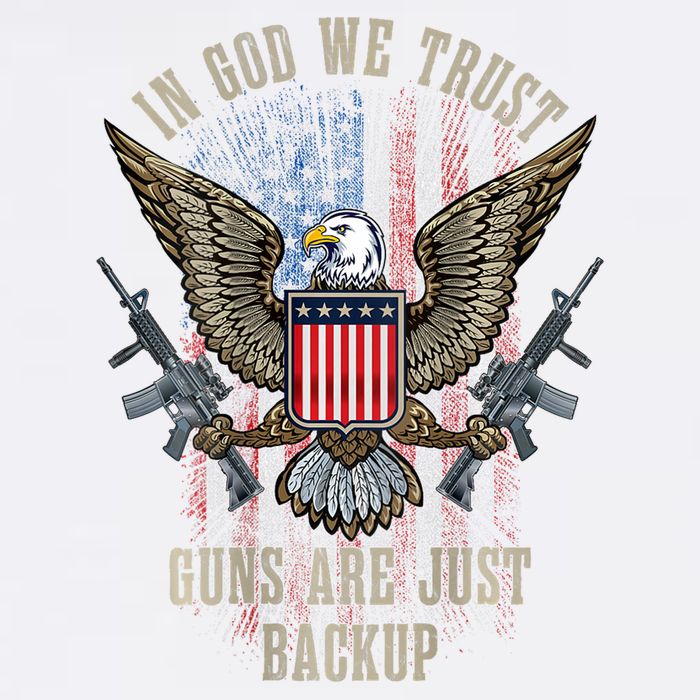 In God We Trust Guns Are Just Backup American Flag Magnet