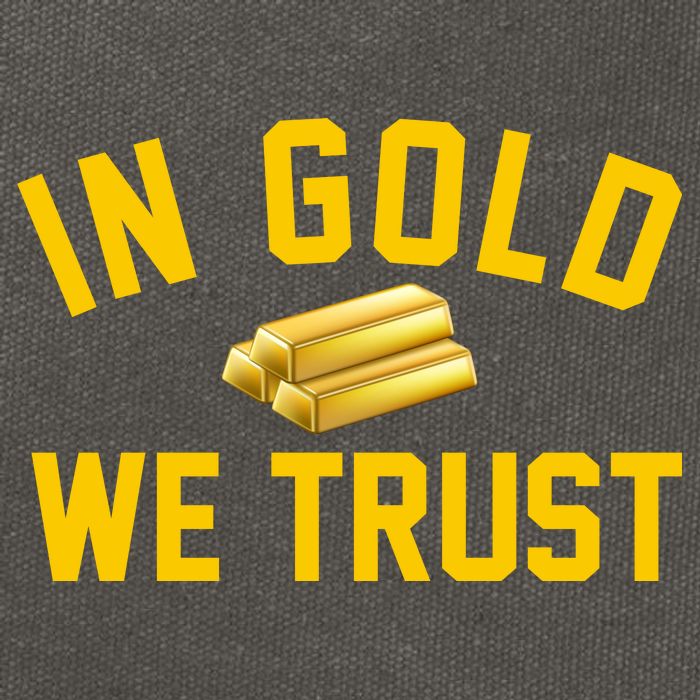 In Gold We Trust Cotton Canvas Backpack