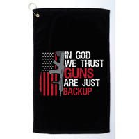 In God We Trust Guns Are Just Backup Patriotic Golf Towel