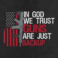 In God We Trust Guns Are Just Backup Patriotic Golf Towel