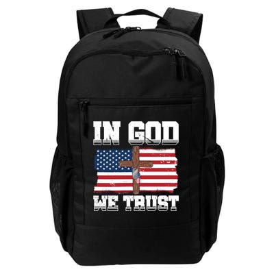 In God We Trust American Flag Jesus Faith Holy Cross Meaningful Gift Backpack