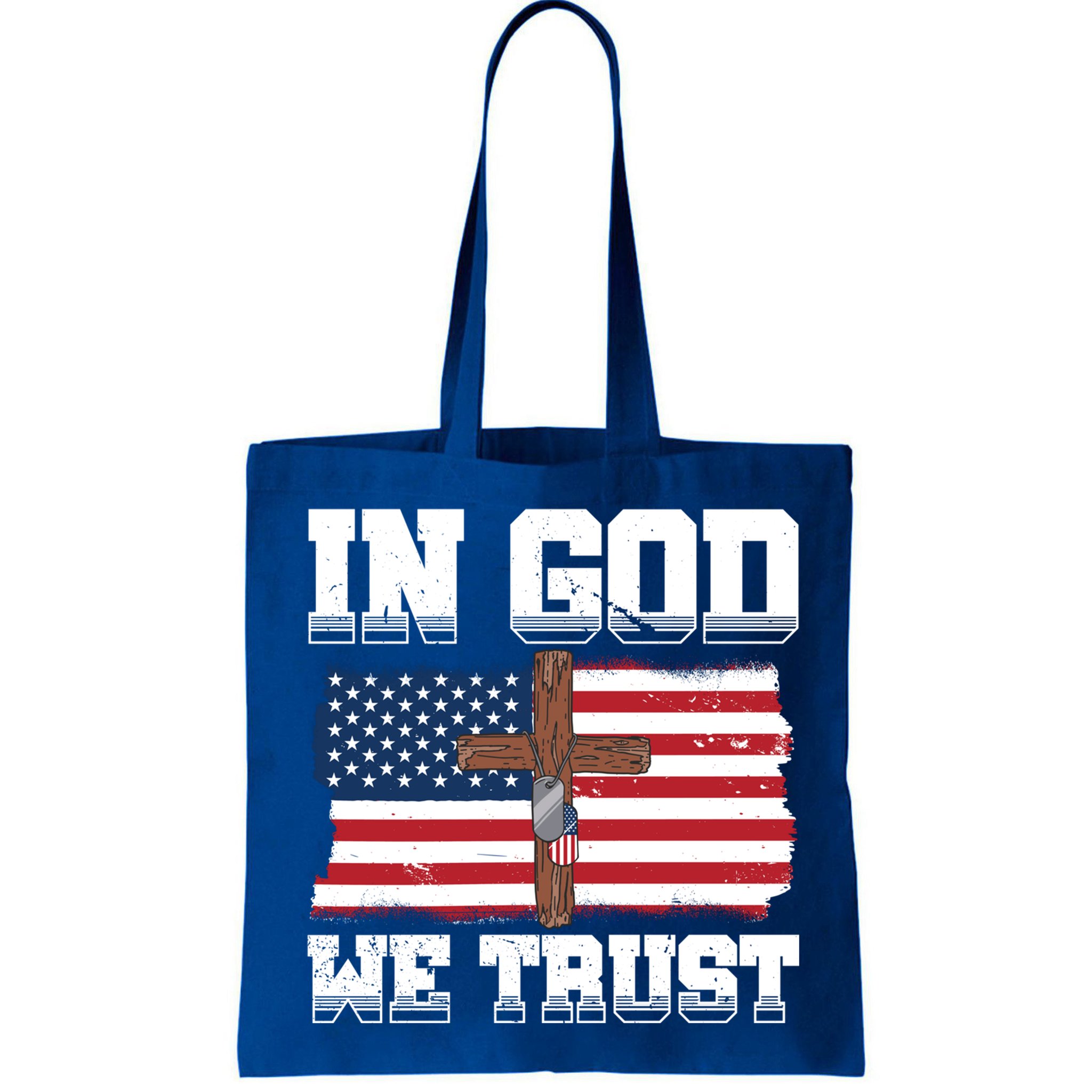 In God We Trust American Flag Jesus Faith Holy Cross Meaningful Gift Bag