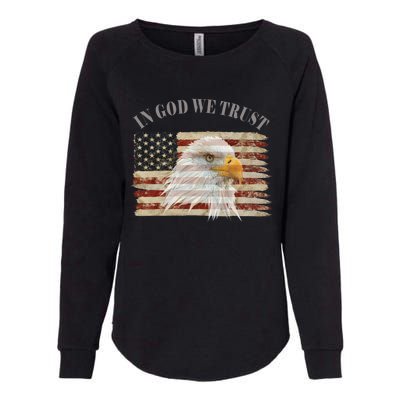 In God We Trust American Respect Gift Womens California Wash Sweatshirt