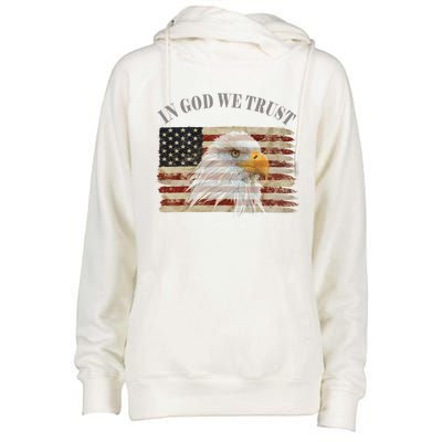 In God We Trust American Respect Gift Womens Funnel Neck Pullover Hood