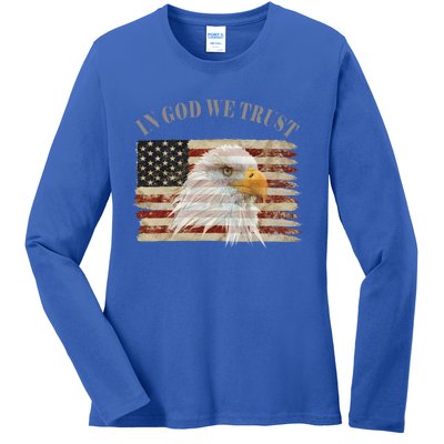 In God We Trust American Respect Gift Ladies Long Sleeve Shirt