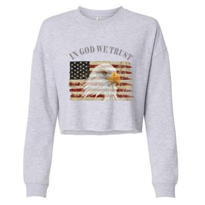 In God We Trust American Respect Gift Cropped Pullover Crew