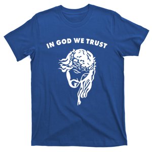 In God We Trust Artistic Design Jesus Face For Christians Gift T-Shirt