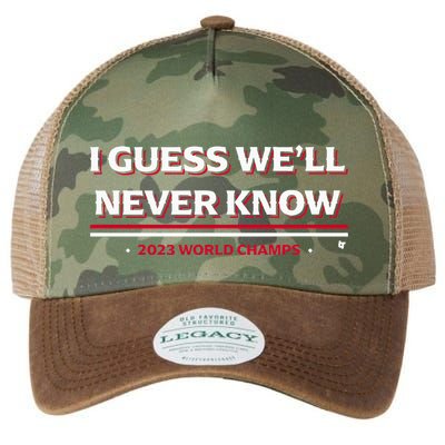 I Guess WeLl Never Know Texas Baseball Legacy Tie Dye Trucker Hat