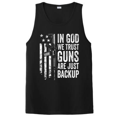 In God We Trust Guns Are Just Backup Usa Pro Gun Christian PosiCharge Competitor Tank