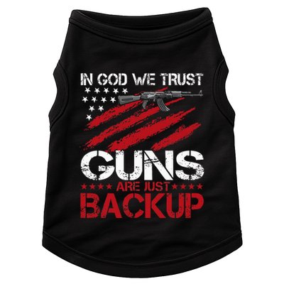 In God We Trust Guns Are Just Backup Patriotic Doggie Tank