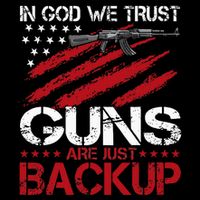 In God We Trust Guns Are Just Backup Patriotic 7-Panel Snapback Hat