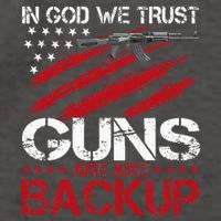 In God We Trust Guns Are Just Backup Patriotic Vector Backpack