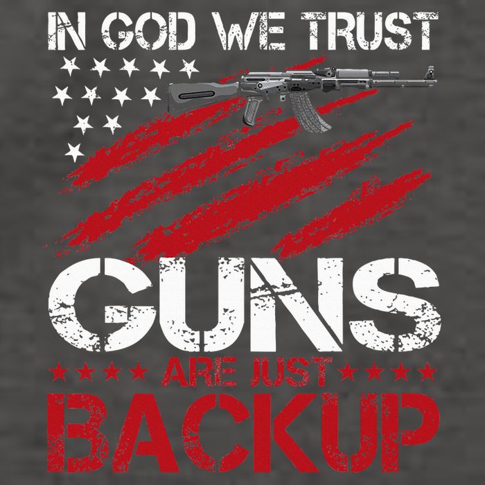 In God We Trust Guns Are Just Backup Patriotic Vector Backpack