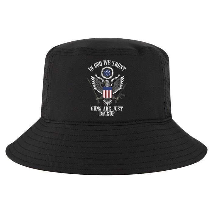 In God We Trust Guns Are Just Backup Cool Comfort Performance Bucket Hat