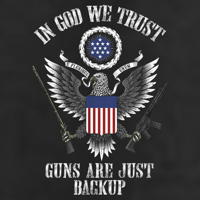 In God We Trust Guns Are Just Backup Cool Comfort Performance Bucket Hat