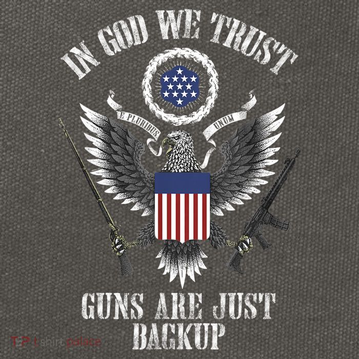 In God We Trust Guns Are Just Backup Cotton Canvas Backpack