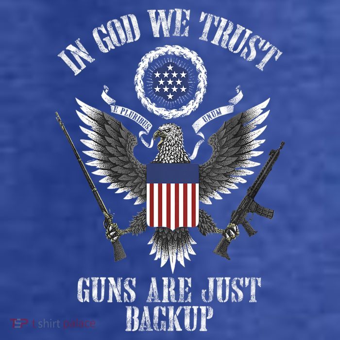 In God We Trust Guns Are Just Backup Womens T-Shirt
