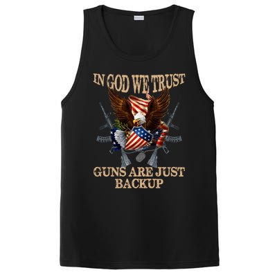 In God We Trust The Guns Are Just Backup Christian Veteran Gift PosiCharge Competitor Tank