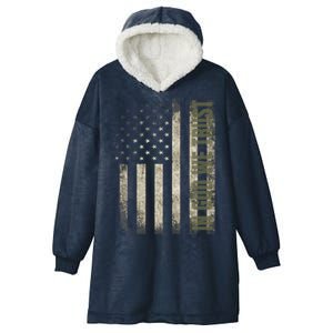 In God We Trust Us Flag Gift Hooded Wearable Blanket