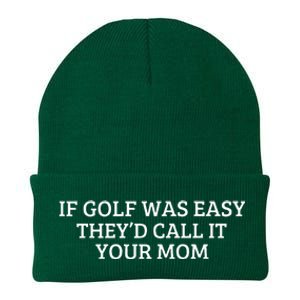 If Golf Was Easy They'd Call It Your Mom  Distressed   Knit Cap Winter Beanie