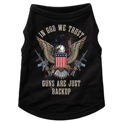 In God We Trust Guns Are Just Backup AR 15 American Flag Doggie Tank