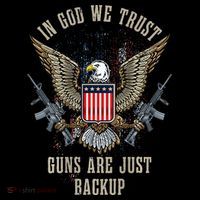 In God We Trust Guns Are Just Backup AR 15 American Flag Visor