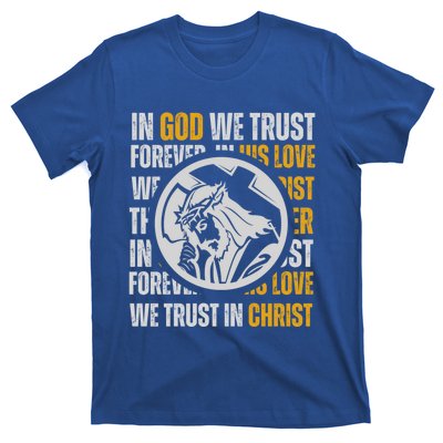 In God We Trust Saved By Grace Jesus Christian Gift T-Shirt