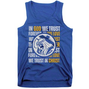 In God We Trust Saved By Grace Jesus Christian Gift Tank Top