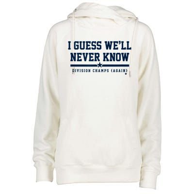 I Guess WeLl Never Know Houston Baseball Womens Funnel Neck Pullover Hood