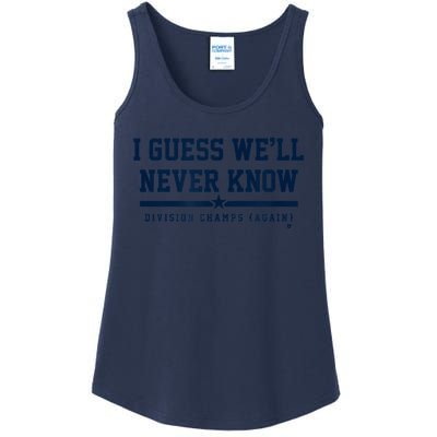 I Guess WeLl Never Know Houston Baseball Ladies Essential Tank