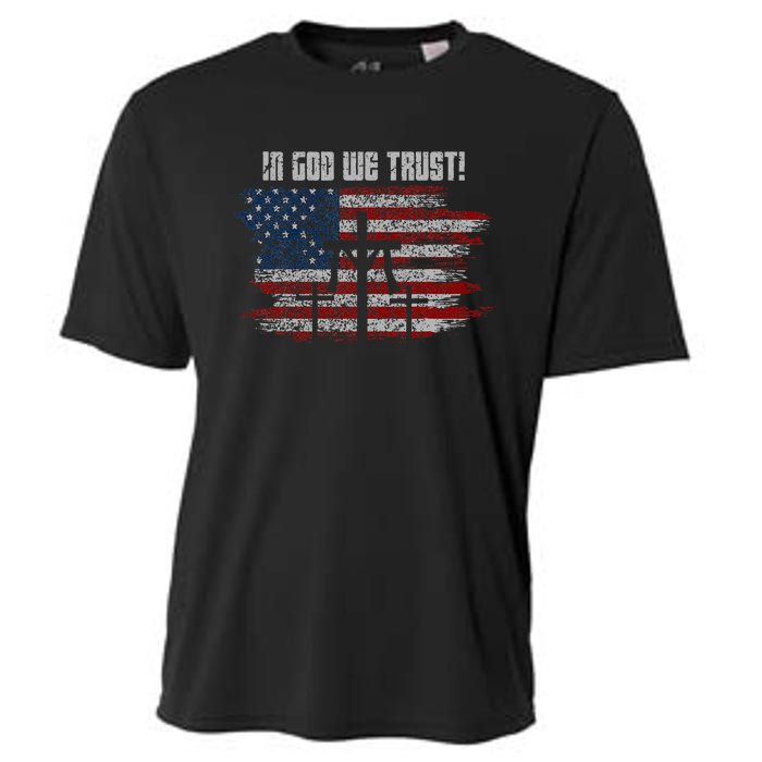 In God We Trust American Christian Bible Verse Cooling Performance Crew T-Shirt