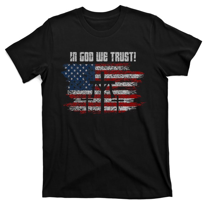 In God We Trust American Christian Bible Verse T-Shirt